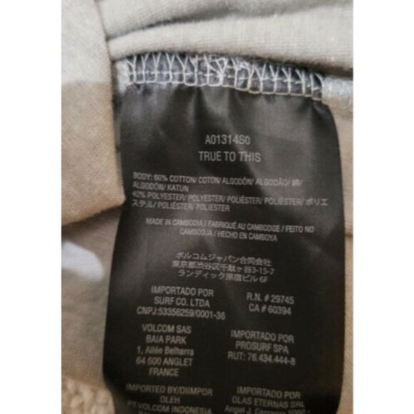 Men's Volcom Short Sleeve Polo Shirt Size X-Large in Gray collared button shirt - Picture 7 of 8